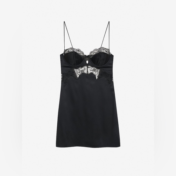 For Love And Lemons Dresses & Skirts - FOR LOVE & LEMONS BRIE BLACK SLIP DRESS Mini SIZE M